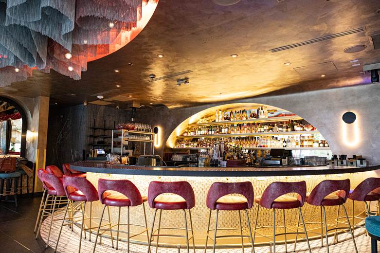 The bar at ZuZu in Detroit.